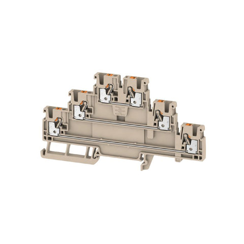 Weidmuller Feed-through terminal, Push-in, 2.5mm², 22A