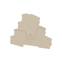 Weidmuller End plate, dark beige, 87.7 x 106.8 x 1mm