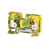Weidmuller PE terminal, push-in, green/yellow, 10mm² Weidmuller
