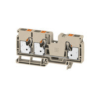 Weidmuller Feed-through terminal, push-in, d/beige, 57A, 10mm²