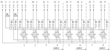 Murr Basic housing without cap, 6-way, 5-pole