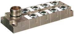Murr MVP, connector exit frontside, 8xM12, 5-pole
