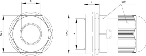Stego Ventilation cable gland, M12 x 1.5, 8mm