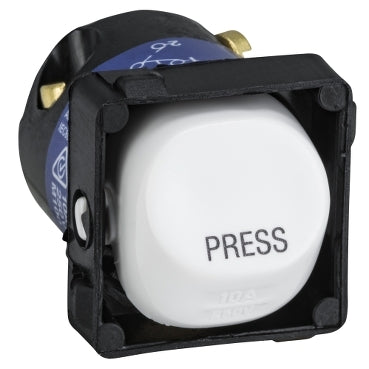 Schneider Swith, bell press return, marked 'press', 10A Schneider Electric