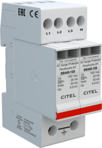 Citel DS440-400 SPD, compact, type, 3-phase, type 2, 400VAC, 20kA