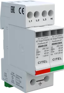 Citel DS440S-230/G SPD, compact, type 2, 3-phase, 230VAC, 20kA Citel