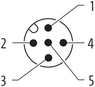 Murr T-coupler, M12 female/  M12 female + M12 male 0°