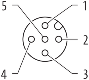 Murr T-coupler, M12 female/  M12 female + M12 male 0°