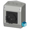 Siemens Sentron Switch disconnector, 3LD, main switch, 6-pole, 9.5kW, 25A