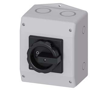 Siemens Switch disconnector, rotary operated, 1NC 1NO, black