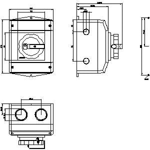 Siemens Switch disconnector, rotary operated, 1NC 1NO, black