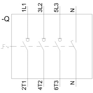 Siemens Switch disconnector, 4-pole, 63A, 22kW