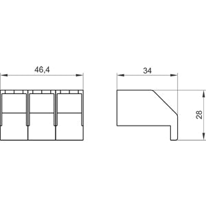 Siemens Terminal cover, 3-pole for 25A and 32A