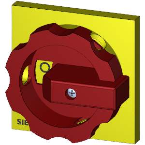 Siemens Rotary operating mechanism, actuating lever red / yellow