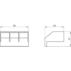 Siemens Terminal cover for 63A, 3-pole