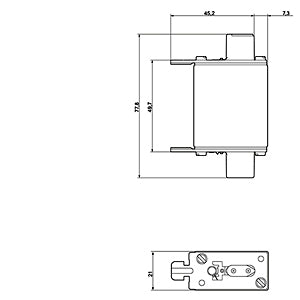 Siemens LV HRC fuse element, 500VAC/ 250VDC, 63A