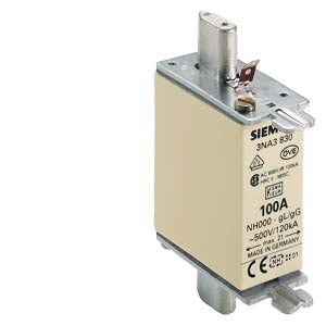 Siemens Fuse element, front indicator, live grips, NH000, 100A