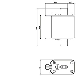 Siemens LV HRC Fuse, NH00, front indicator, live grip lugs, 160A
