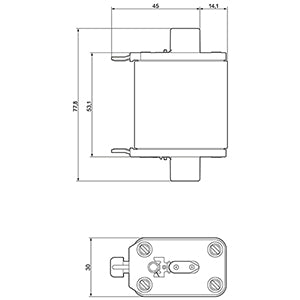 Siemens LV HRC fuse element, insulated grip lugs, 250V, 160A