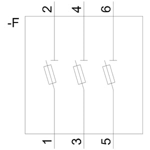 Siemens Sitor fuse switch, 3-pole, 10 x 38, 690VAC, up to 32A