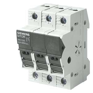 Siemens Sitor fuse switch, 3-pole, 10 x 38, 690VAC, up to 32A