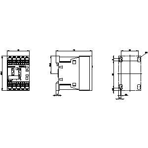 Siemens Contactor relay, spring, size S00, 3NO+1NC, 24VDC