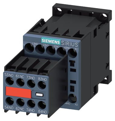 Siemens Contactor relay, S00, auxiliary switch, screw terminal, 7NO+1NC, 24VDC