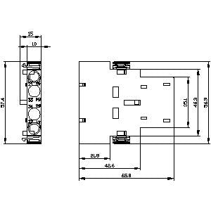 Siemens Auxiliary switch lateral, screw, 1NO + 1NC