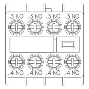 Siemens Auxiliary switch on the front, 4 NO current path