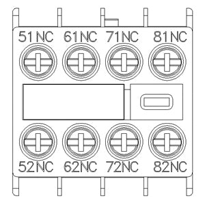 Siemens Auxiliary switch on the front, 4 NC current path