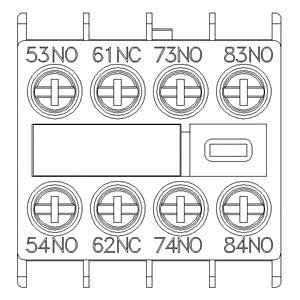 Siemens Auxiliary switch on the front, 3NO + 1NC