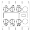 Siemens Auxiliary switch on the front, screw, 1NO+2NC