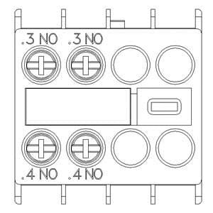 Siemens Auxiliary switch on the front, 2 NO current path
