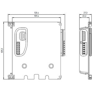Siemens Backplane bus module for ET 200PRO m/starter, 110mm