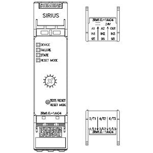 Siemens Reversing starter, screw, 24VDC, 0.12kW, 0.1-0.5A
