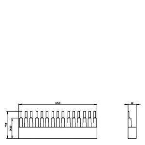 Siemens Busbar for 5 motor starters, 3-phase, 22.5mm spacing