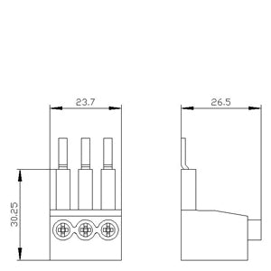 Siemens 3-phase supply terminal for motor starter, screw