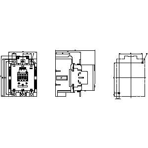 Siemens Power contactor, 3-pole, 2NO + 2NC, size S6, 55kW