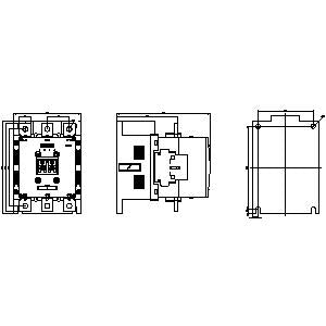 Siemens Power contactor, 3-pole, size S10, 2NO+2NC, 132kW