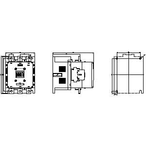 Siemens Power contactor, 3-pole, 2NO+2NC, 200 kW, no coil
