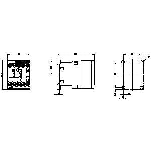 Siemens Power contactor, 3-pole, 230VAC, size S00, 4kW