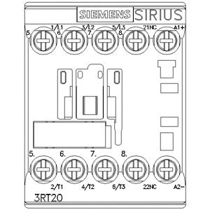Siemens Power contactor, 3-pole, 1NC, size S00, 4kW