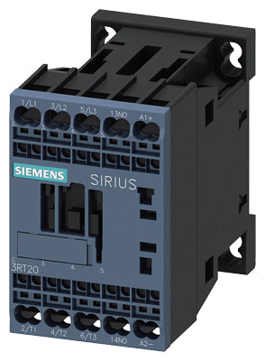Siemens SIRIUS 3RT Power contactor, size S00, 3-pole, 24VDC, 9A
