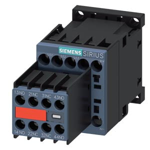 Siemens AC-3e/AC-3 Power contactor, 3-pole, 2NO+2NC, 7.5kW, 24VDC, 16A