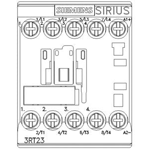 Siemens Contactor, 4-pole, screw, size S00, 400V, 22A