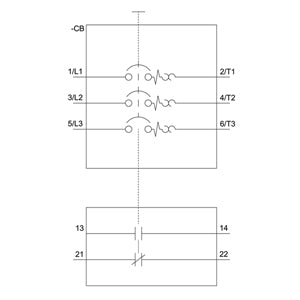 Siemens Circuit breaker for motor protection, size S0, 1NO + 1NC