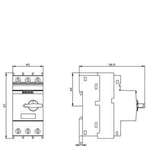 Siemens Circuit breaker for starter combination, size S0, 10A