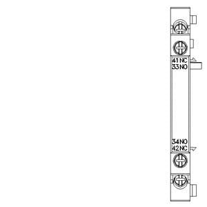 Siemens Auxiliary switch, screw, 1 NO+1 NC