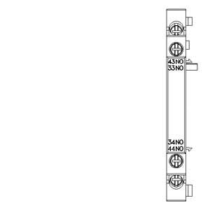 Siemens Auxiliary switch, can be mounted on the sides, screw, 2NO