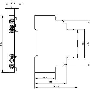 Siemens Auxiliary switch, can be mounted on the sides, screw, 2NO